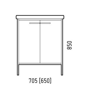 Тумба под раковину Corozo Айрон 70см арт/серый SD-00000309